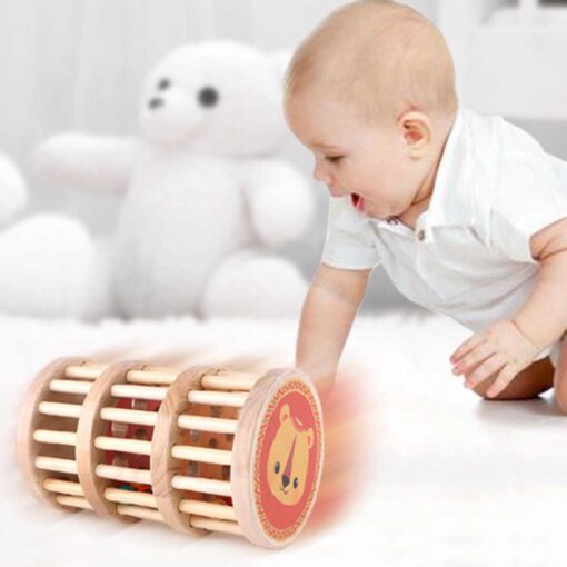 ⁦Wooden Roller Rattle Toy⁩ - الصورة ⁦5⁩