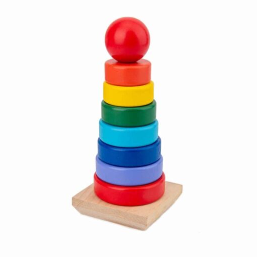 Colored wooden tower