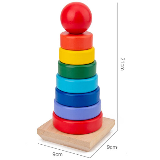 Colored wooden tower - Image 3