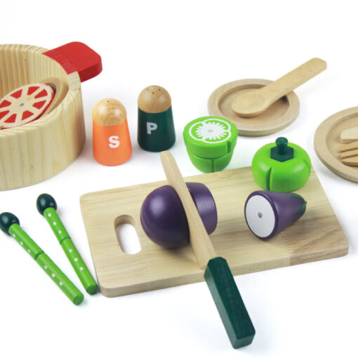 ⁦wooden cutting set⁩ - الصورة ⁦3⁩