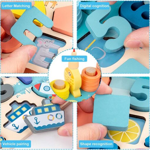 ⁦Educational wooden board for kids 2⁩ - الصورة ⁦3⁩
