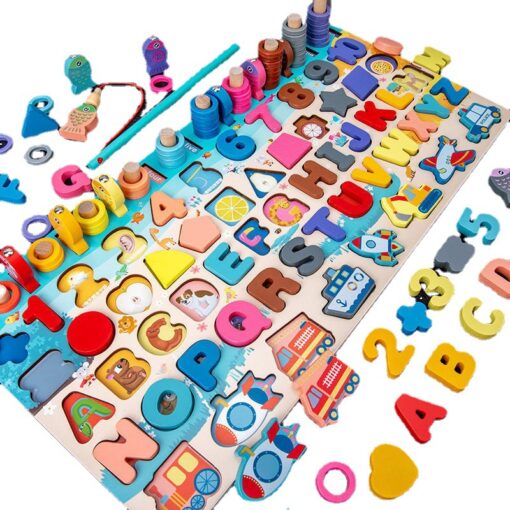 ⁦Educational wooden board for kids⁩ - الصورة ⁦4⁩