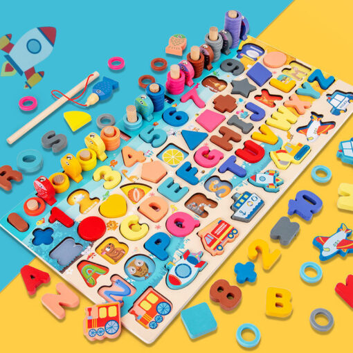 ⁦Educational wooden board for kids⁩ - الصورة ⁦3⁩