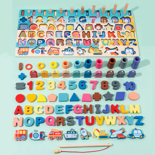 ⁦Educational wooden board for kids⁩ - الصورة ⁦2⁩
