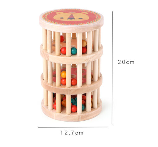 ⁦Wooden Roller Rattle Toy⁩ - الصورة ⁦6⁩