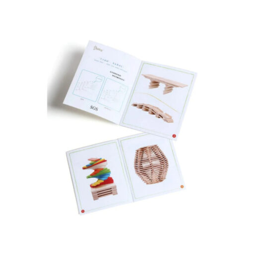 ⁦wooden building block 125pcs  color⁩ - الصورة ⁦5⁩
