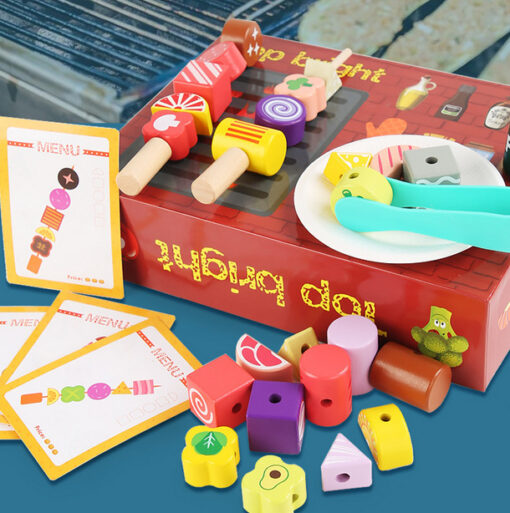 ⁦barbecue simulation wooden toy⁩ - الصورة ⁦2⁩