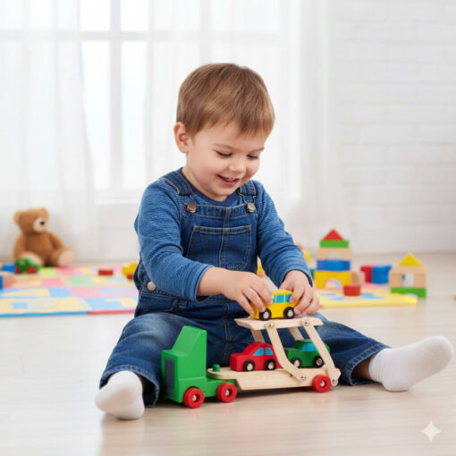 wooden car track