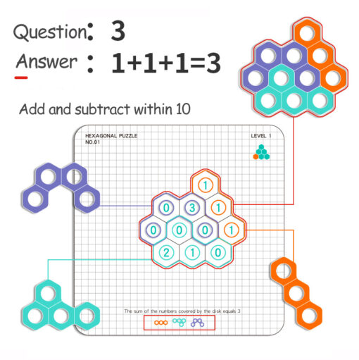 ⁦Hexagonal Puzzle⁩ - الصورة ⁦2⁩