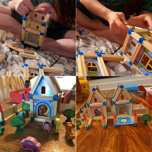 ⁦Wooden construction master building blocks 268 PCS⁩ - الصورة ⁦12⁩