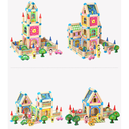 ⁦Wooden construction master building blocks 268 PCS⁩ - الصورة ⁦3⁩
