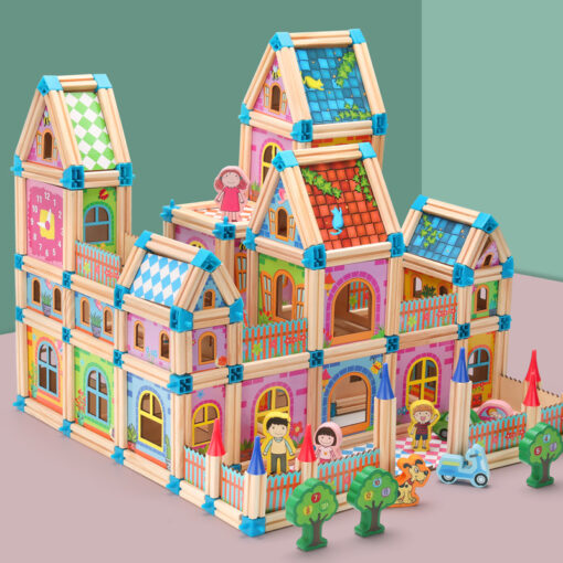⁦Wooden construction master building blocks 268 PCS⁩ - الصورة ⁦11⁩