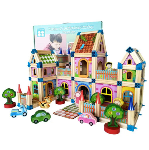⁦Wooden construction master building blocks 268 PCS⁩ - الصورة ⁦8⁩