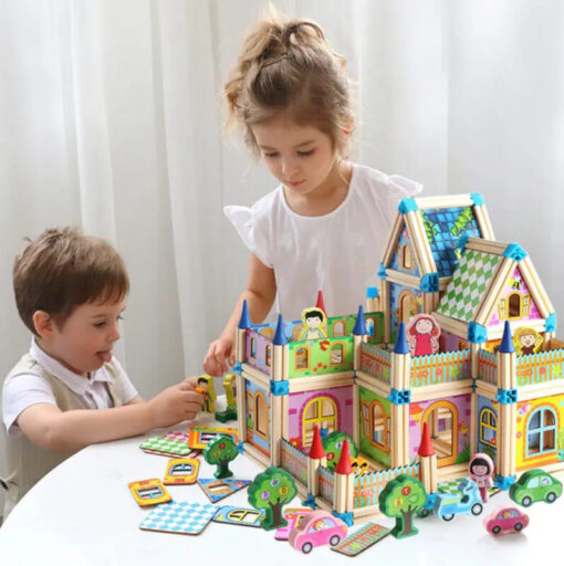 ⁦Wooden construction master building blocks 268 PCS⁩ - الصورة ⁦9⁩