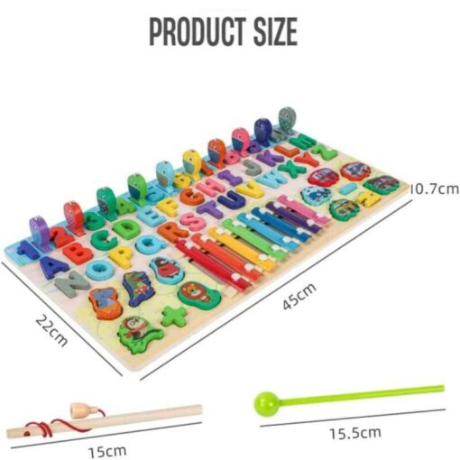 ⁦Six-In-One Shape Pairing Alphabet & Number Matching Board⁩ - الصورة ⁦9⁩