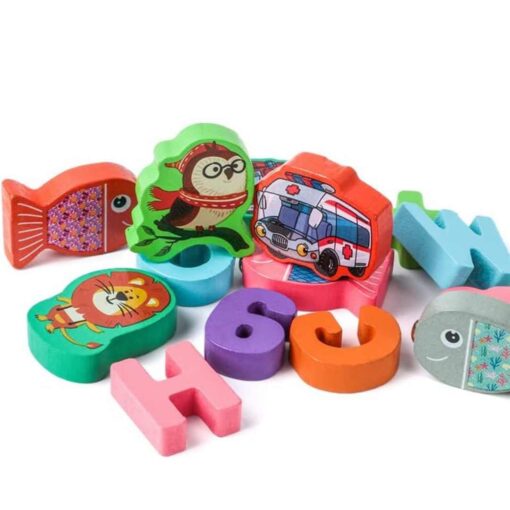 ⁦Six-In-One Shape Pairing Alphabet & Number Matching Board⁩ - الصورة ⁦7⁩