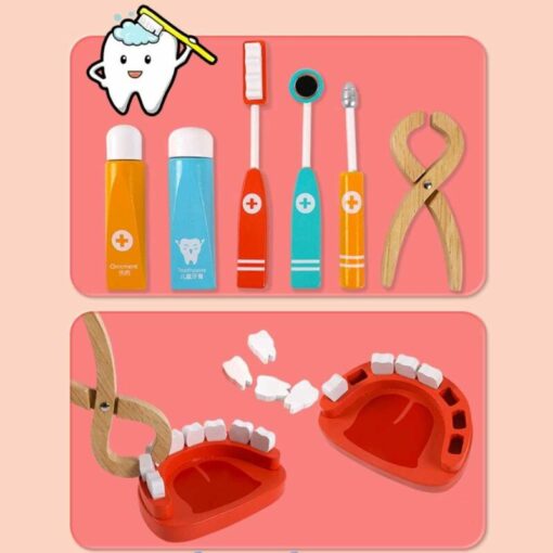 ⁦wooden simulation  dentist toy combination⁩ - الصورة ⁦5⁩
