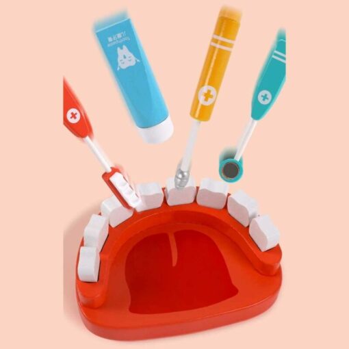 ⁦wooden simulation  dentist toy combination⁩ - الصورة ⁦4⁩