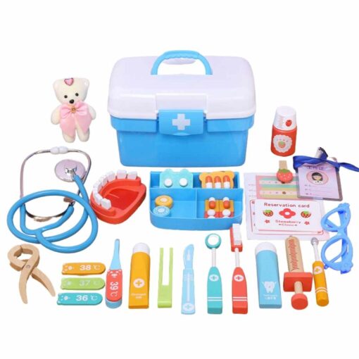 wooden simulation  dentist toy combination