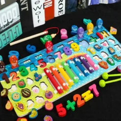 Six-In-One Shape Pairing Number Matching Board