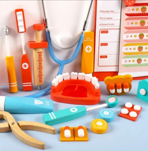 ⁦wooden simulation  dentist toy combination⁩ - الصورة ⁦2⁩