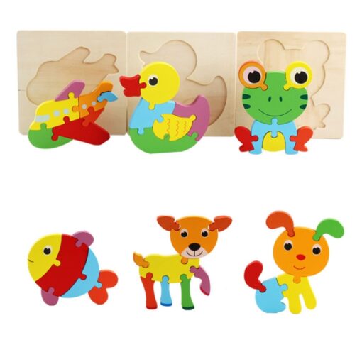 ⁦5 Wooden 3D  Animal Puzzle⁩ - الصورة ⁦4⁩