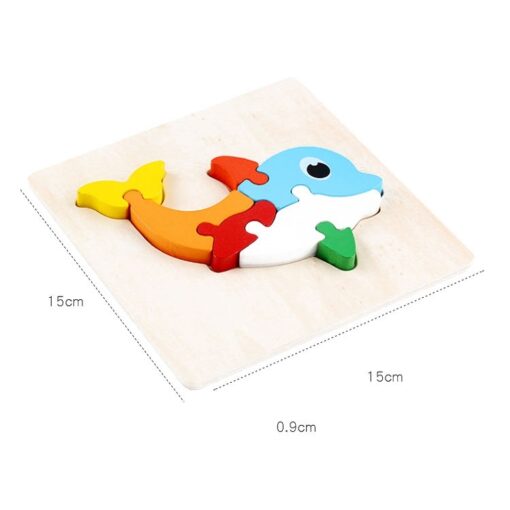 ⁦5 Wooden 3D  Animal Puzzle⁩ - الصورة ⁦7⁩