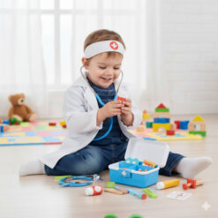wooden simulation  doctor toy combination
