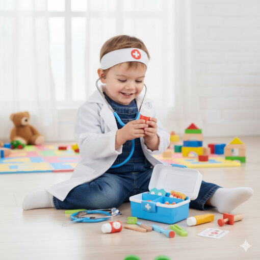wooden simulation  doctor toy combination