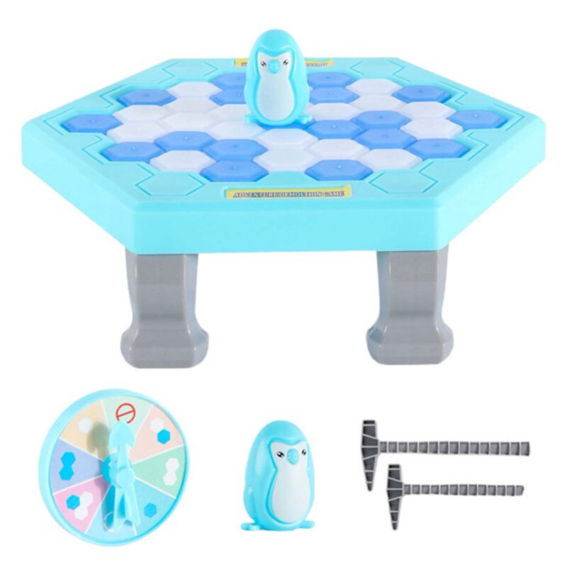 Penguin Ice Ludo Jogo de tabuleiro para crianças, brinquedos de