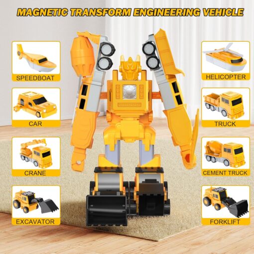 35PCS Magnetic Transform Engineering Car Assembled Toys with Storage Box - Image 5