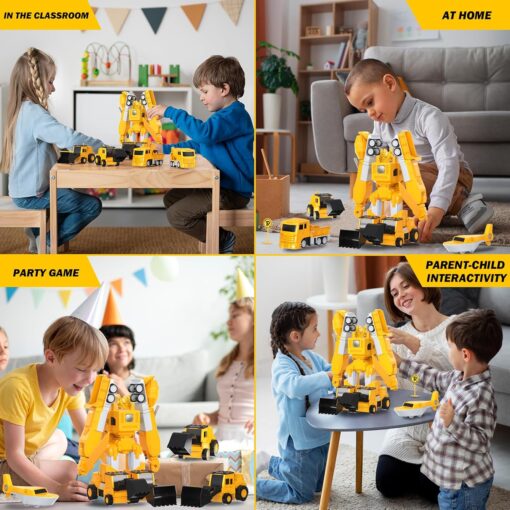 35PCS Magnetic Transform Engineering Car Assembled Toys with Storage Box - Image 2