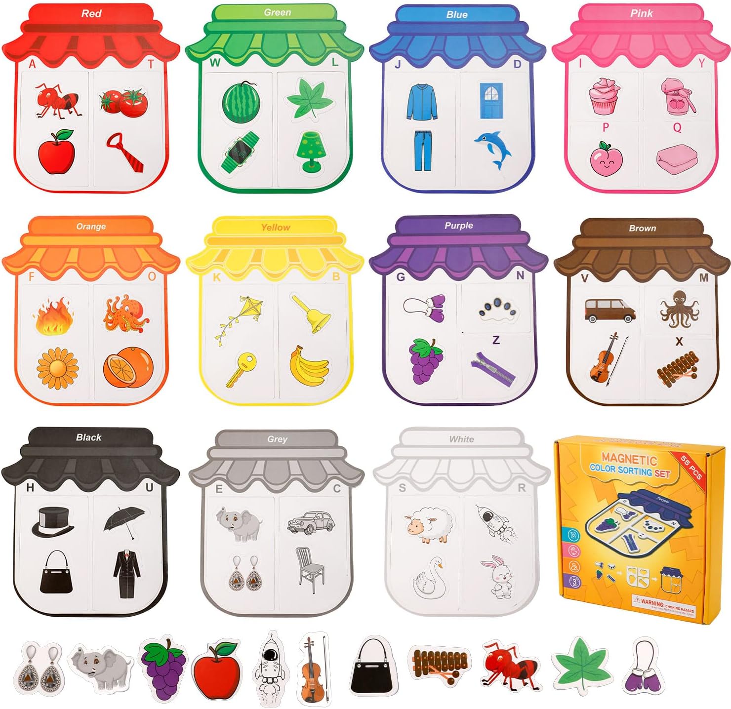 Magnetic Color Sorting Toy LARGE 11 color - الصورة 2