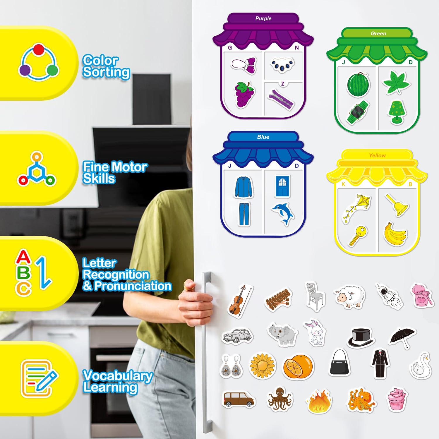 Magnetic Color Sorting Toy LARGE 11 color - الصورة 7