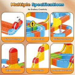 Alternative view of 107 PCS building block track car